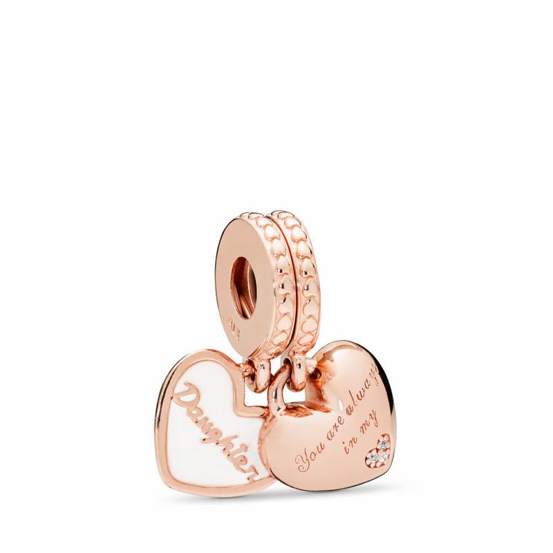 Pandora Australia Rose™ Mother & Daughter Hearts Dangle Charm | VGDJBS813